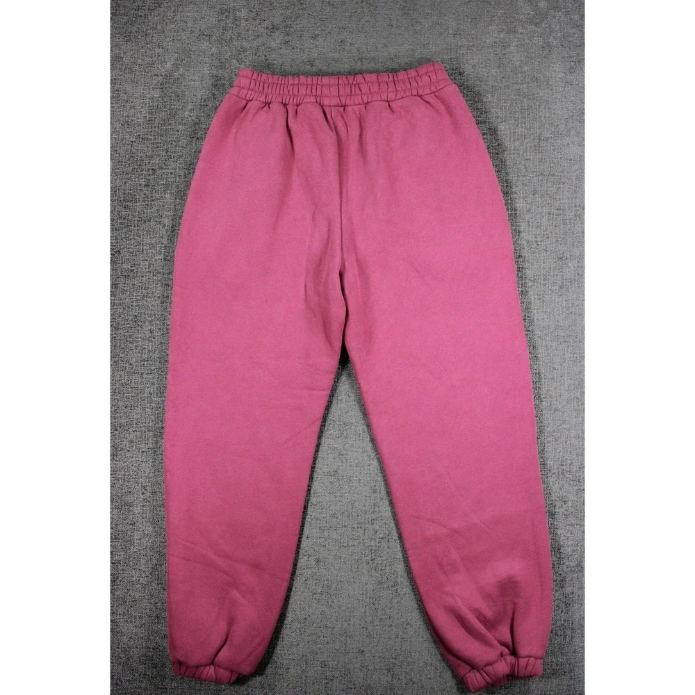Comfrt Good Days Ahead Magenta Pink Fleece Jogger Sweatpants Mens Large L